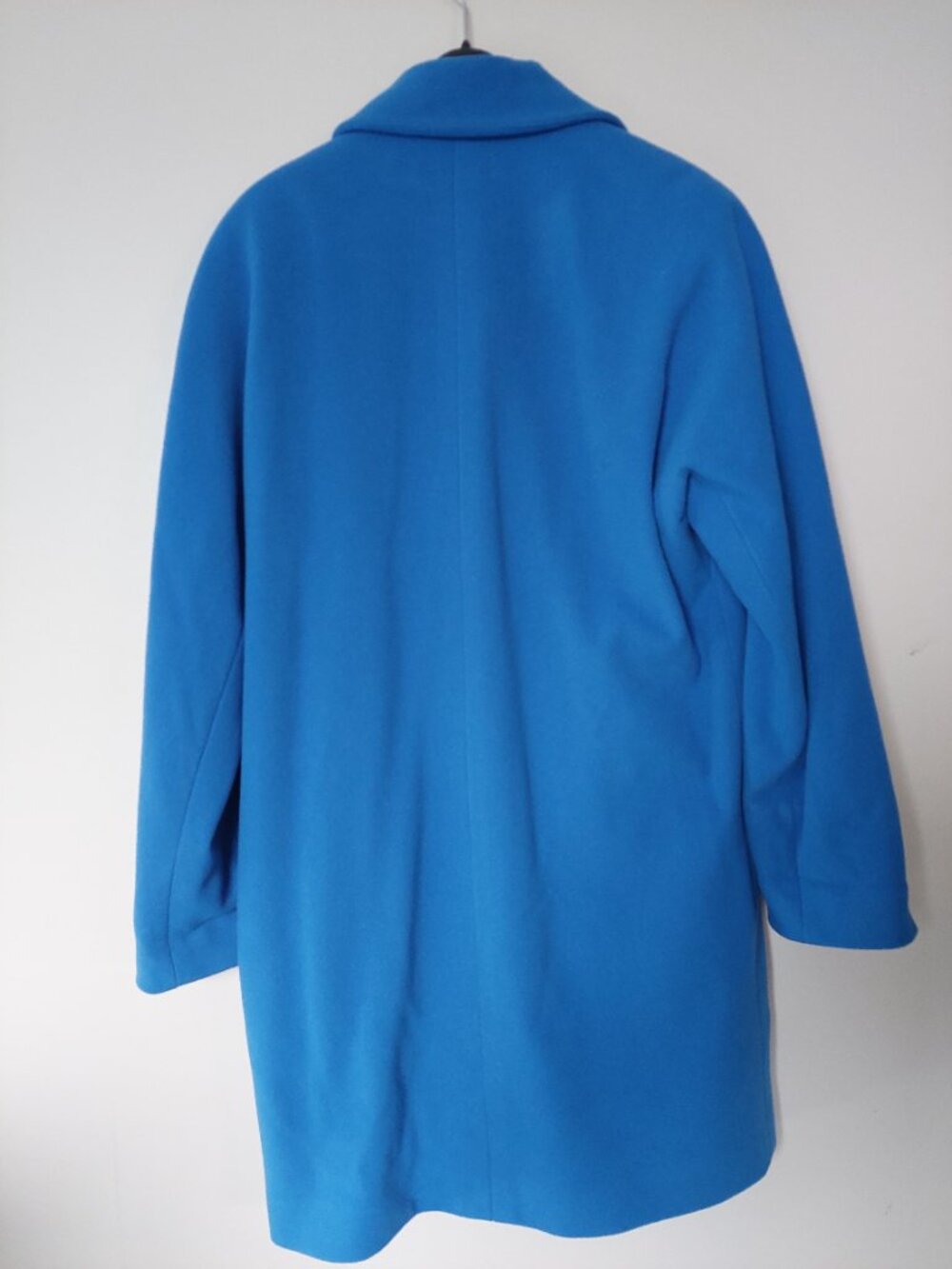 Vintage Carlisle Wool Cashmere Double Breasted Light Coat Light Blue Size 10 - Picture 5 of 8